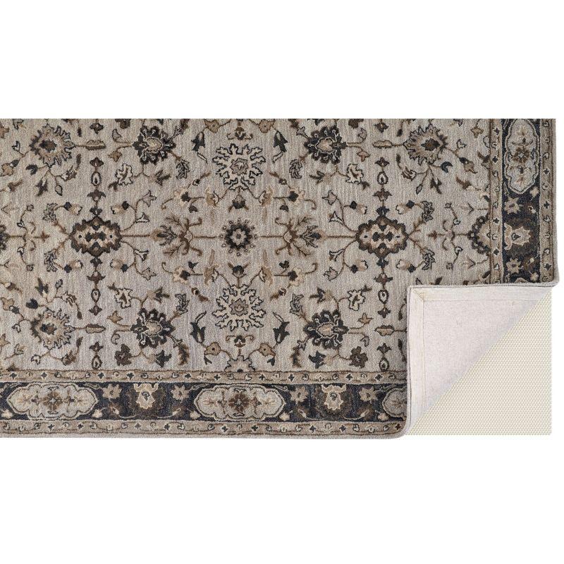 Eaton Traditional Oriental Gray/Ivory/Taupe Area Rug