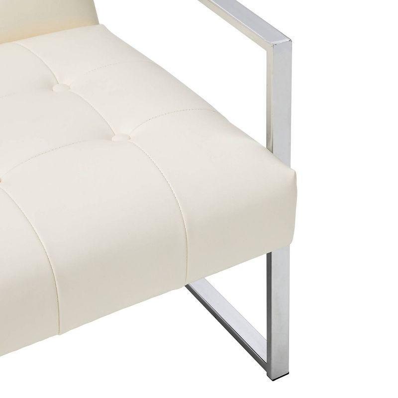 Siebo 30'' Wide Tufted Cream Armchair