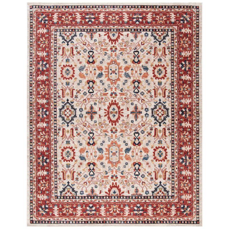 Charleston Heirloom Red/Ivory 8' x 10' Synthetic Rectangular Rug