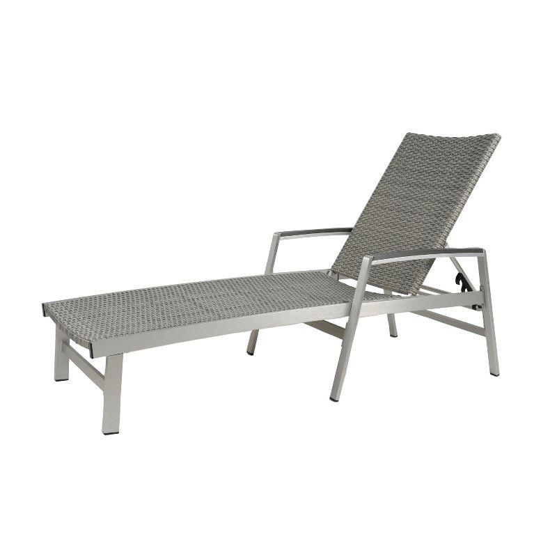 Arnar Outdoor Metal Chaise Lounge Set (Set of 4)