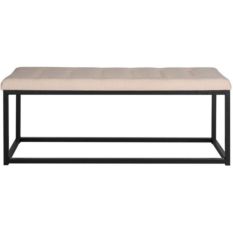 Reynolds Bench - Beige/Black - Safavieh