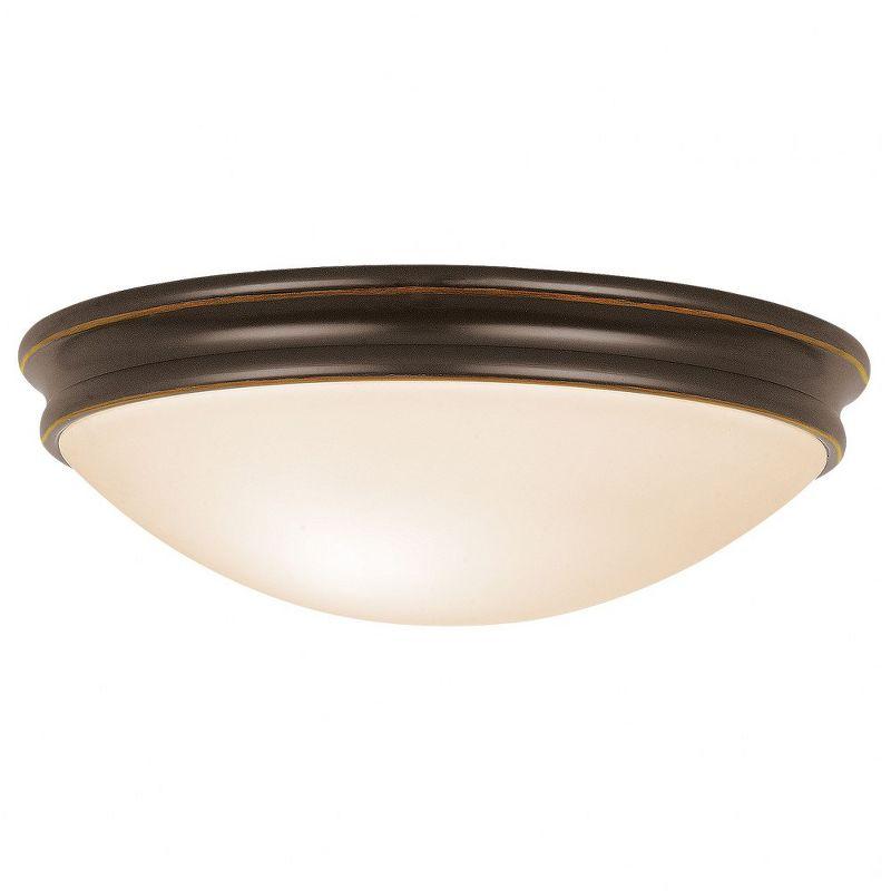 Oil Rubbed Bronze 10.5" Glass LED Flush Mount