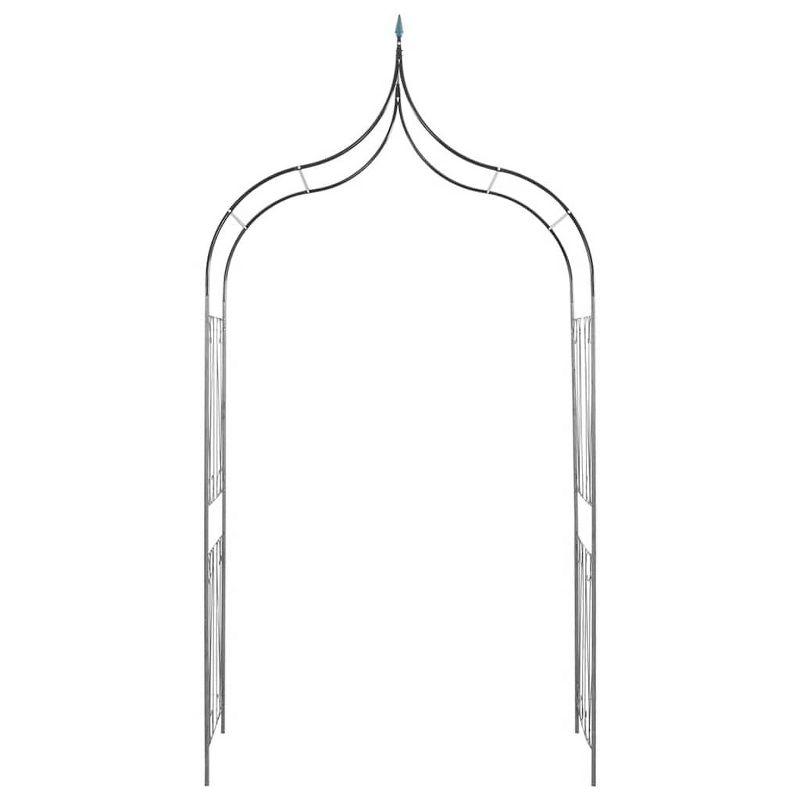 VidaXL vidaXL Garden Arch, Arch Trellis, Metal Arch, Weather-Resistant, Dark 111.4"H x 50.8"W Green