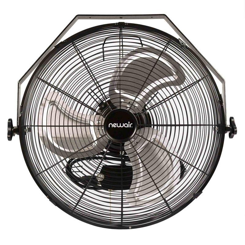 Newair Newair 18" High Velocity Wall Mount Fan, Heavy Duty Outdoor Fan, Adjustable Tilt and 3 Speeds up to 4012 CFM, Pull Chain Switch