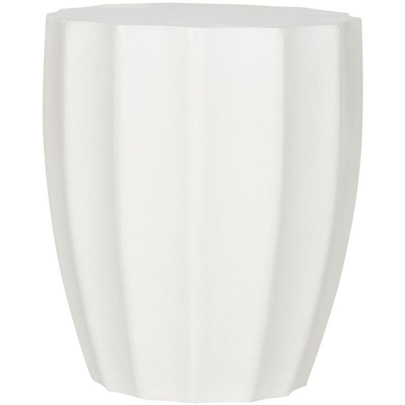Jaslyn Accent Stool - Indoor/Outdoor - VNN1010 - White - Safavieh