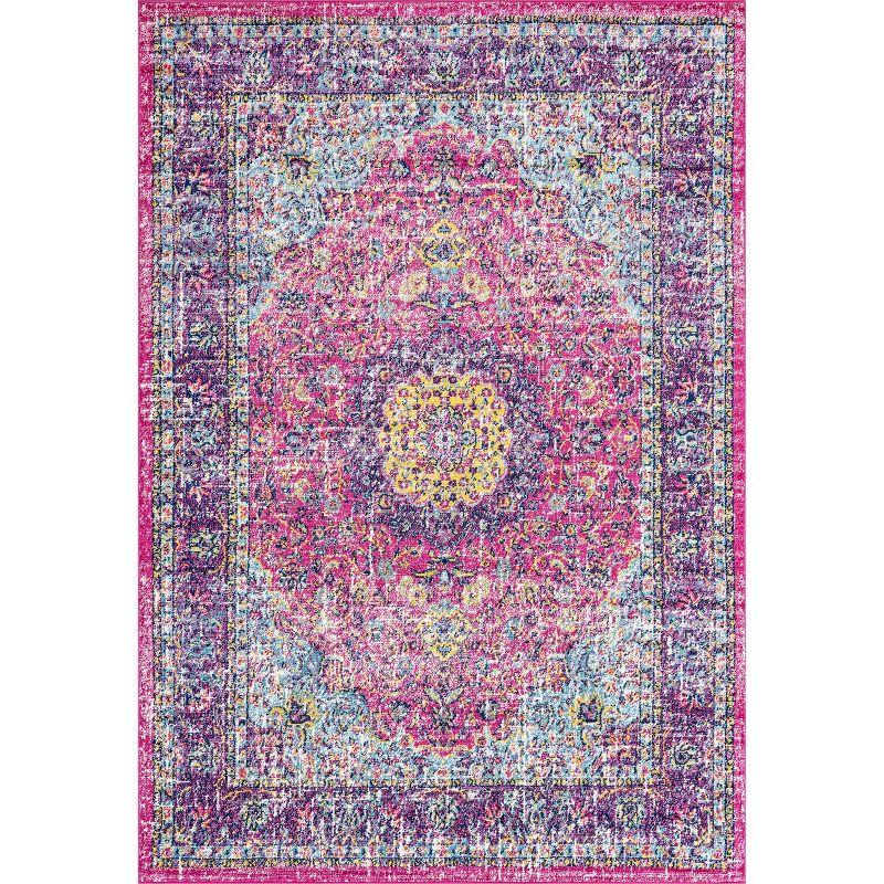 Nuloom Verona Vintage Persian Indoor Area Rug, 5' x 7' 5", Fuchsia