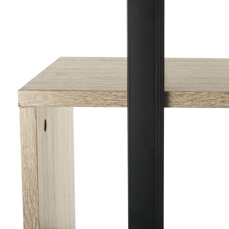 Adhara Etagere - FOX4278 - Light Brown/Black - Safavieh Couture