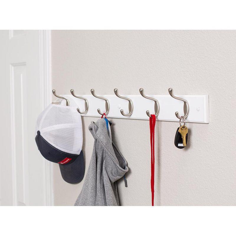 BirdRock Home Hook Coat and Hat Rack - 6 Dual Hooks