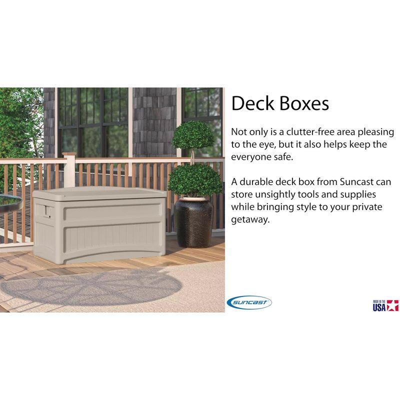 Suncast Suncast 22 Gallon Water Resistant Deck Box with Storage Seat