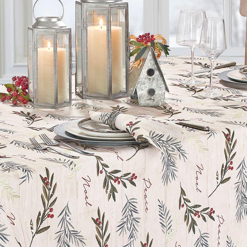 Elrene Holiday Tree Trimmings Tablecloth - Red/Green - Elrene Home Fashions