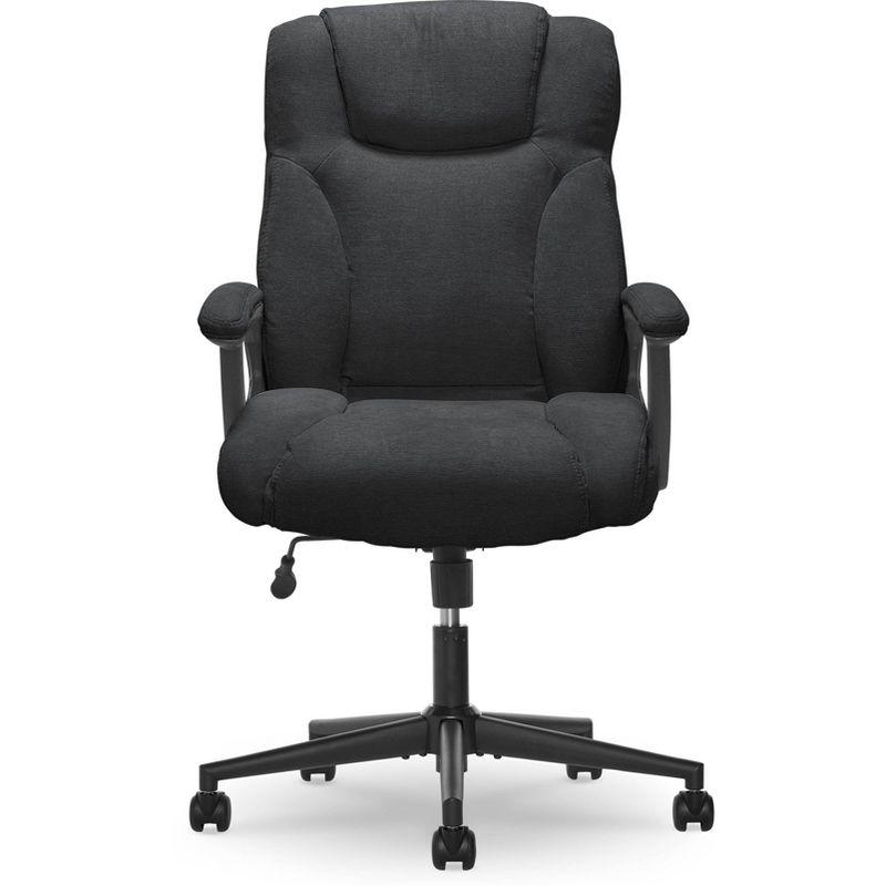 Style Hannah II Office Chair Midnight Black - Serta: Executive, Microfiber, 400 lbs Capacity