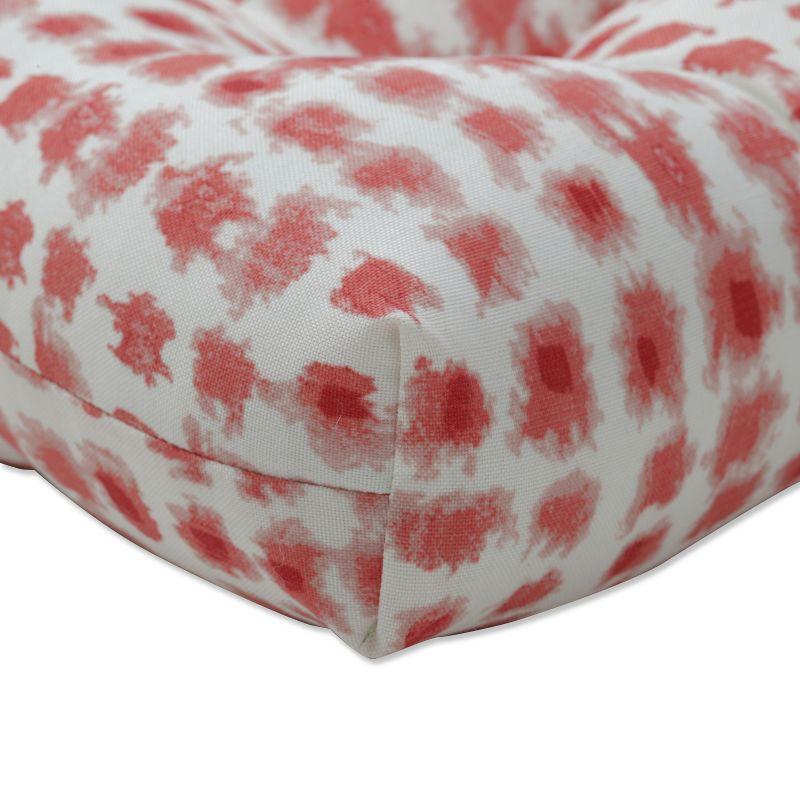 Coral Isle Red Watercolor Dot Large Chair Pad