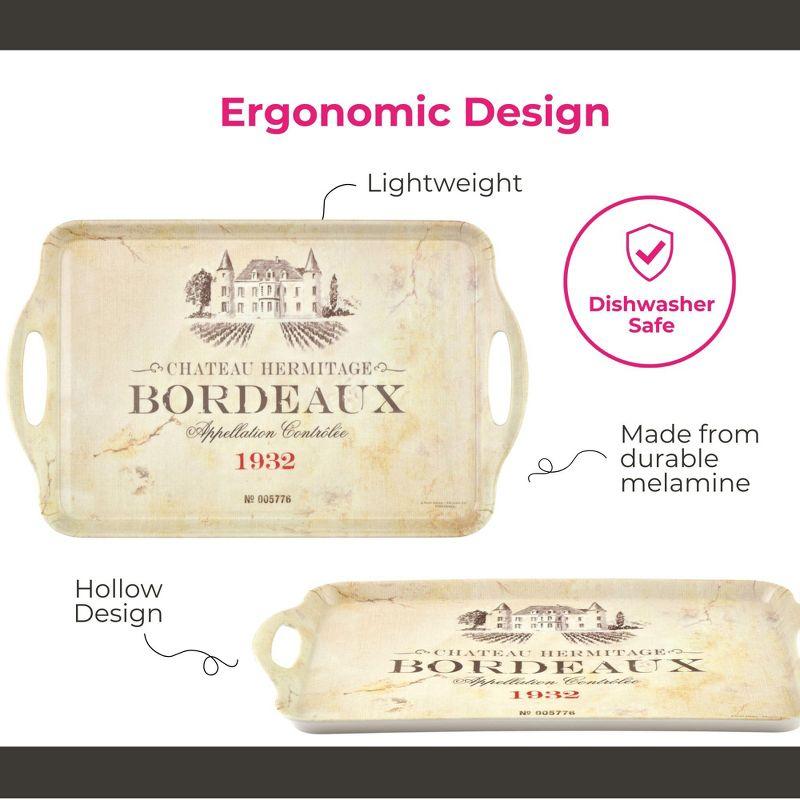 Pimpernel Pimpernel Vin De France Large Melamine Hndld Tray 18.9 X11.6"