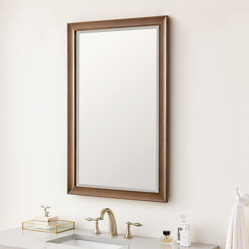 Glenbrooke Solid Wood Flat Wall Mirror