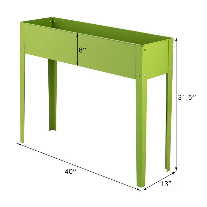 Costway 40''x12'' Outdoor Elevated Garden Plant Stand Raised Tall Flower Bed