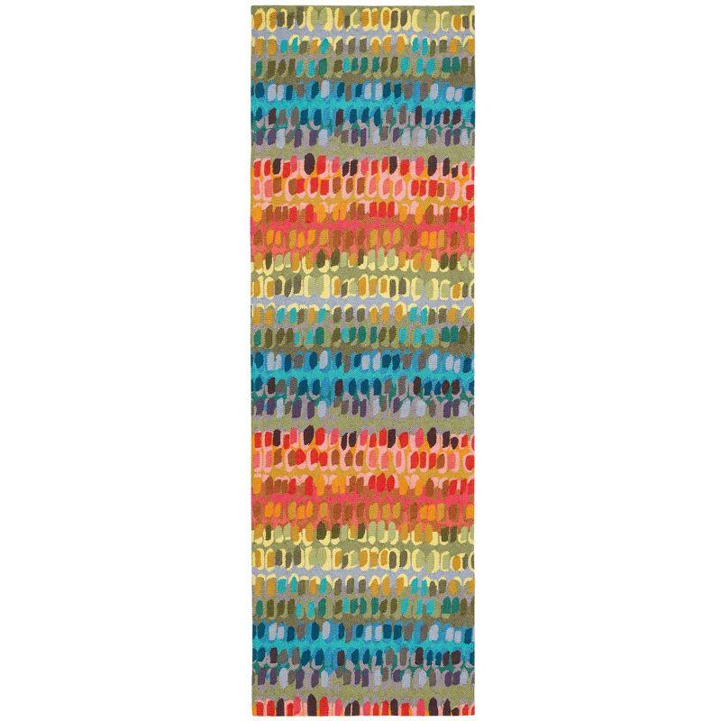 Paint Chip Multi Hand Micro Hooked Wool Rug