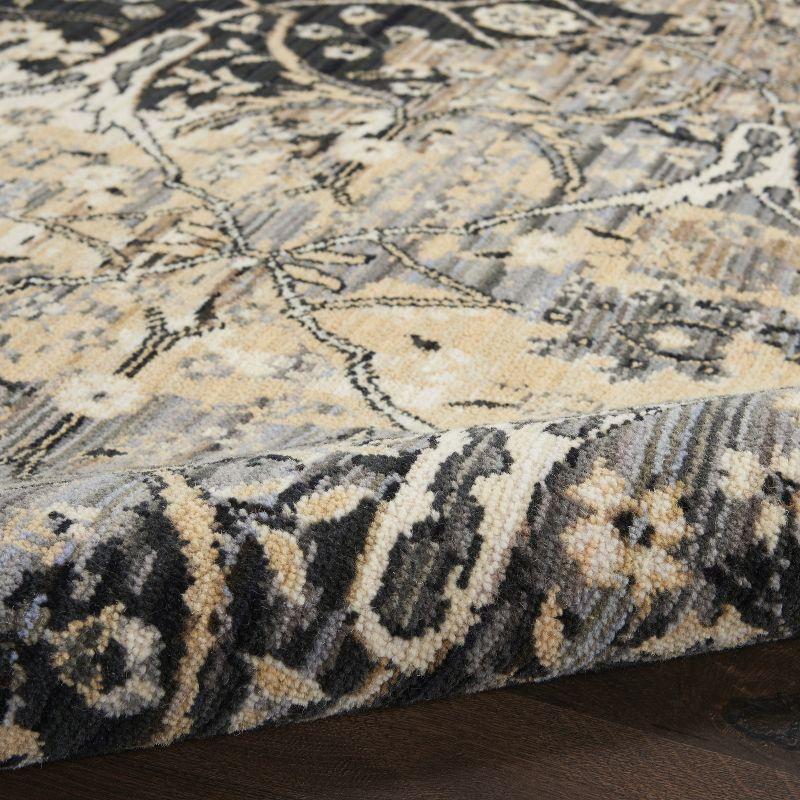 Nourison Majestic MST01 Black/Beige/Gray Indoor Area Rug - 5'6 x 8'