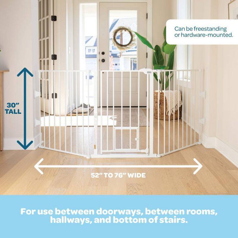 Carlson Pet Products Metal Pressure Mounted Pet Gate With Door