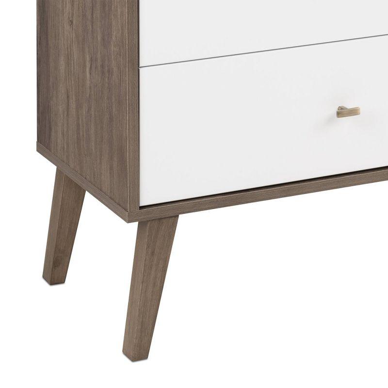 Milo Drifted Gray Mid-Century Modern 6-Drawer Dresser