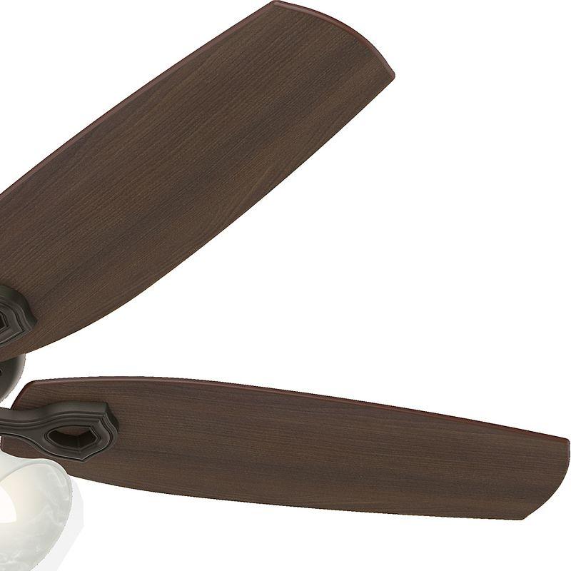 Hunter Fan Builder Plus 52"  5 - Blade Standard Ceiling Fan with Pull Chain and Light Kit Included
