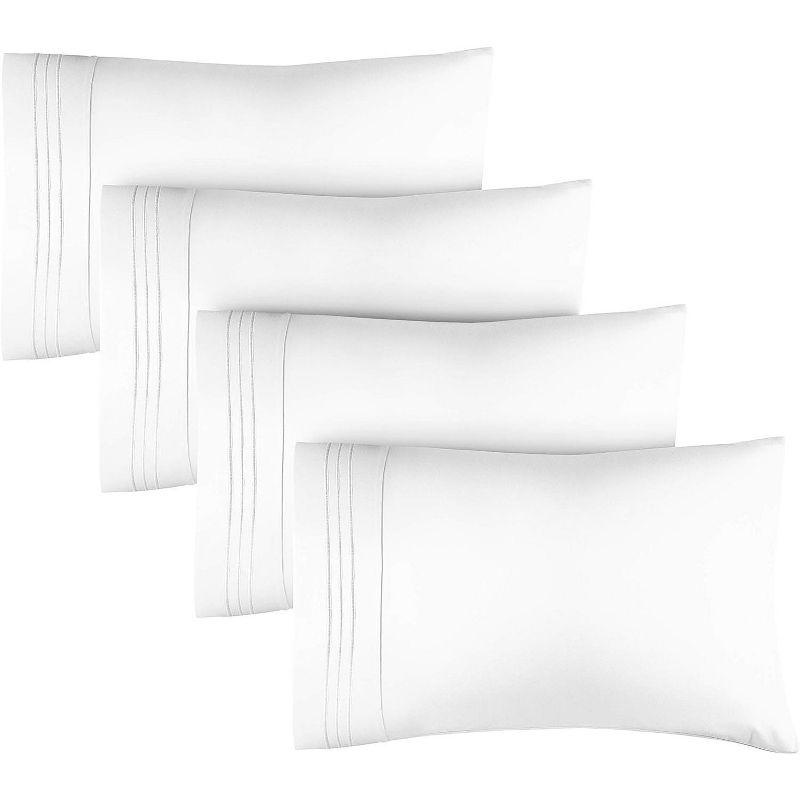 Pillowcase Set of 4 Soft Double Brushed Microfiber - CGK Linens