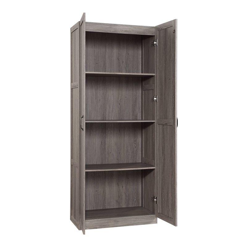 Hopkins Modern 4 Shelf Storage Closet Gray - Manhattan Comfort: MDF Wooden, 2-Door, Divided Storage Cabinet