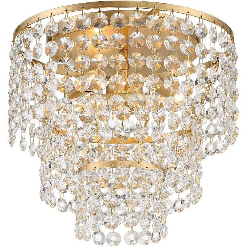 Crystorama Lighting Gabrielle 3 - Light Flush Mount in  Antique Gold