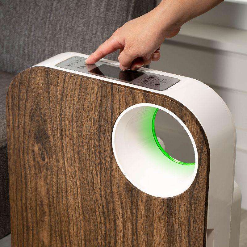 OVAL AIR 3-Stage H13 True HEPA 5-in-1 Air Purifier reduces Allergies, Asthma, Pets, Odor, Smoke