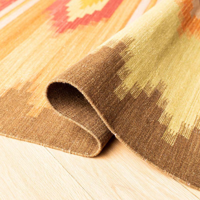 Kilim NVK176 Hand Woven Indoor Runner Rug - Brown/Multi - 2'3"x10' - Safavieh.