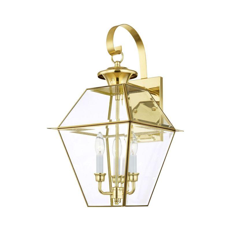Livex Lighting Westover 3 - Light Wall Light in  Polished Brass