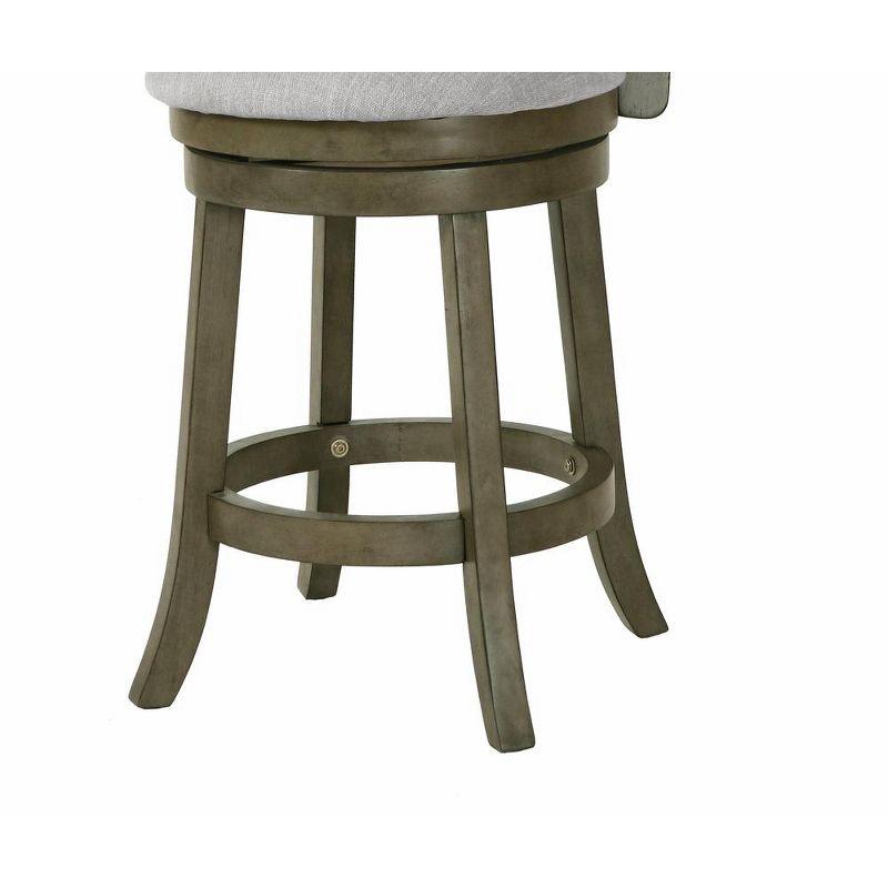 New Classic Furniture,Manchester 24" Solid Wood Counter Stool With Fabric Seat In Ant Gray