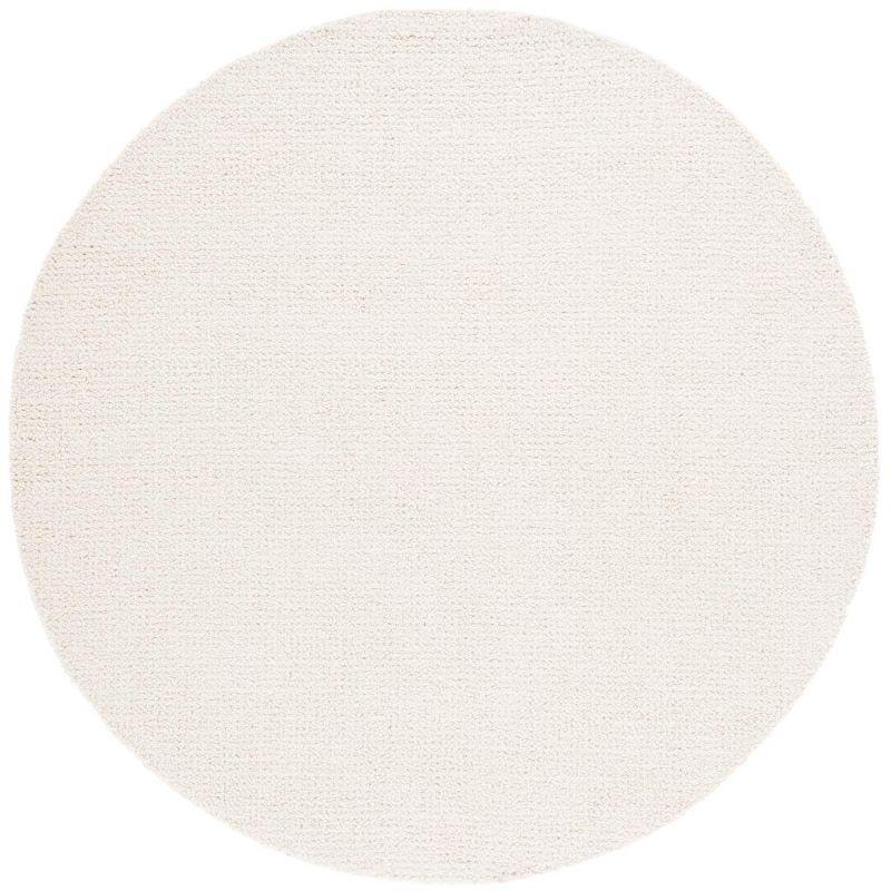 Abstract ABT279 Handmade Tufted Area Rug - Beige/Grey - 6' X 6'  Round - Safavieh