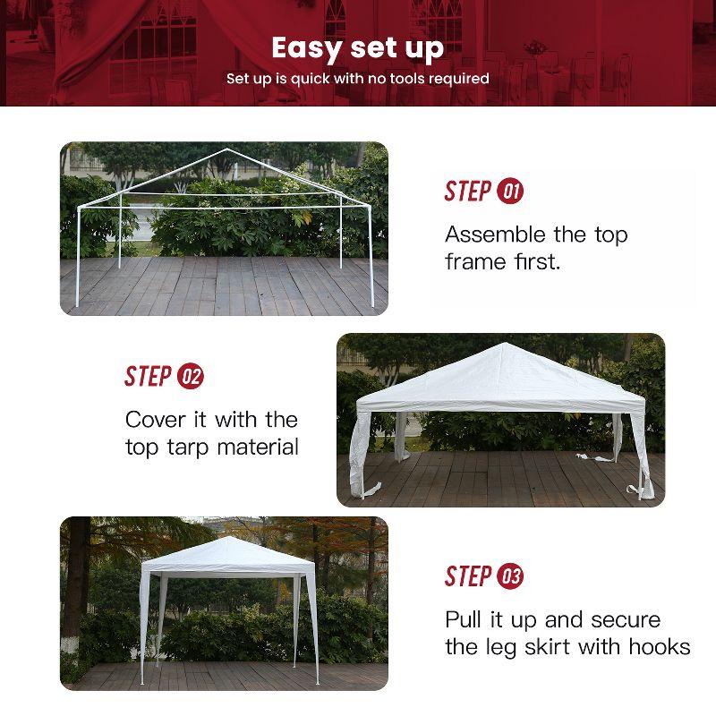 FDW Party Tent Portable Outdoor Canopy Tent Sturdy  Easy Assembly Outdoor Tents for  Wedding Partfor Camping Shelter BBQ Cater Events Beach