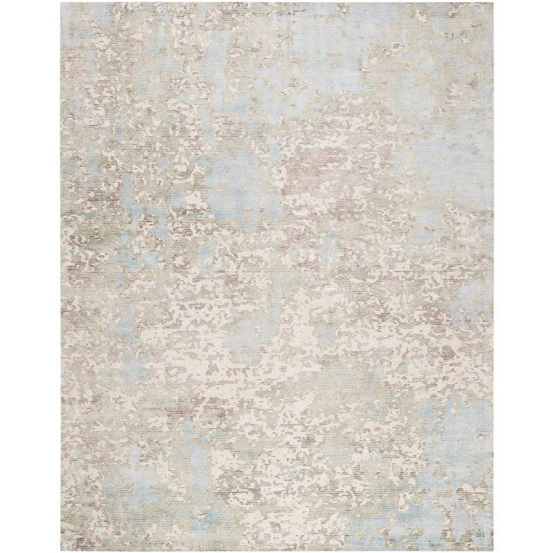 Hollywood Glam Blue/Ivory Hand-Tufted Wool & Viscose 9' x 12' Rug