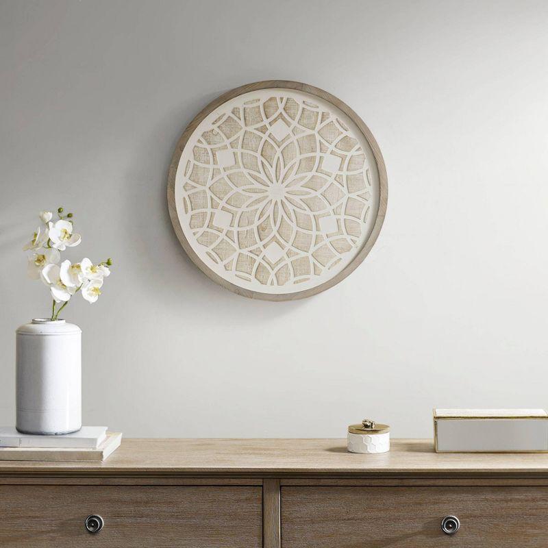 Round Two-Tone Medallion Wall Decor