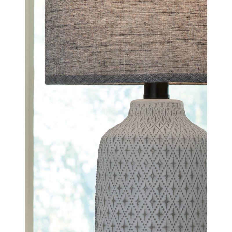 Donnford Ceramic Table Lamp Gray - Signature Design by Ashley