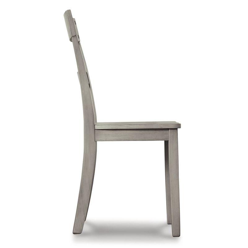 Signature Design by Ashley Loratti Modern Farmhouse Weathered Wood Dining Chair, Set of 2, Gray