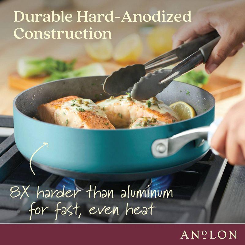 Anolon Achieve Hard Anodized Nonstick Saute Pan with Lid - 3 Quart