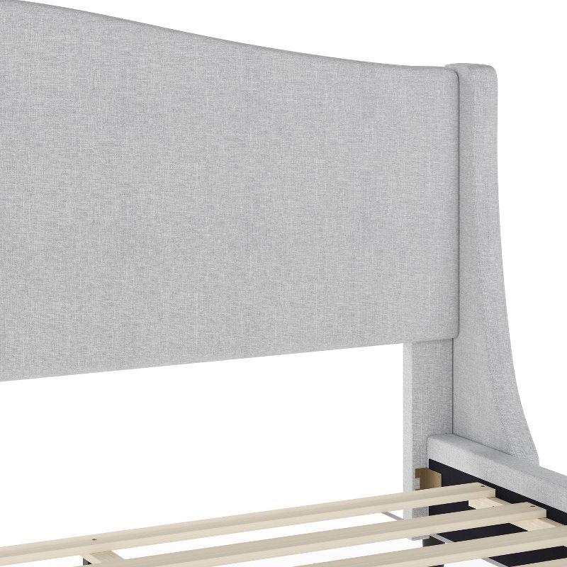Martha Stewart Martha Stewart Amelia Upholstered Platform Bed With Curved Headboard
