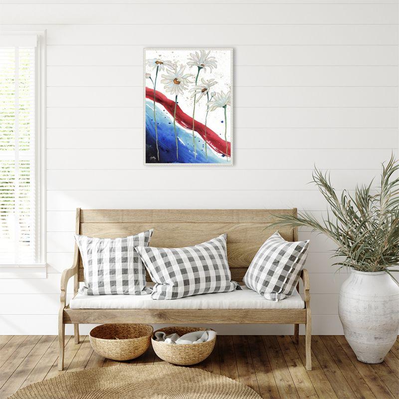 Amanti Art Patriotic Floral III by Elizabeth Medley Canvas Wall Art Print Framed 23 x 30-in.