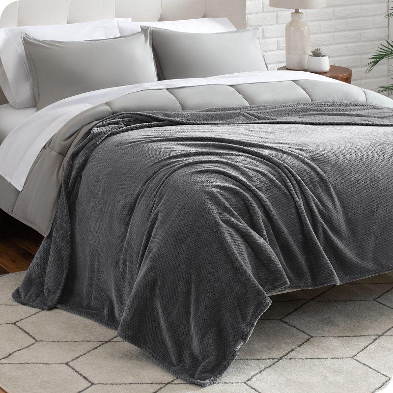 Bare Home Textured Microplush Blanket & Reviews | Wayfair