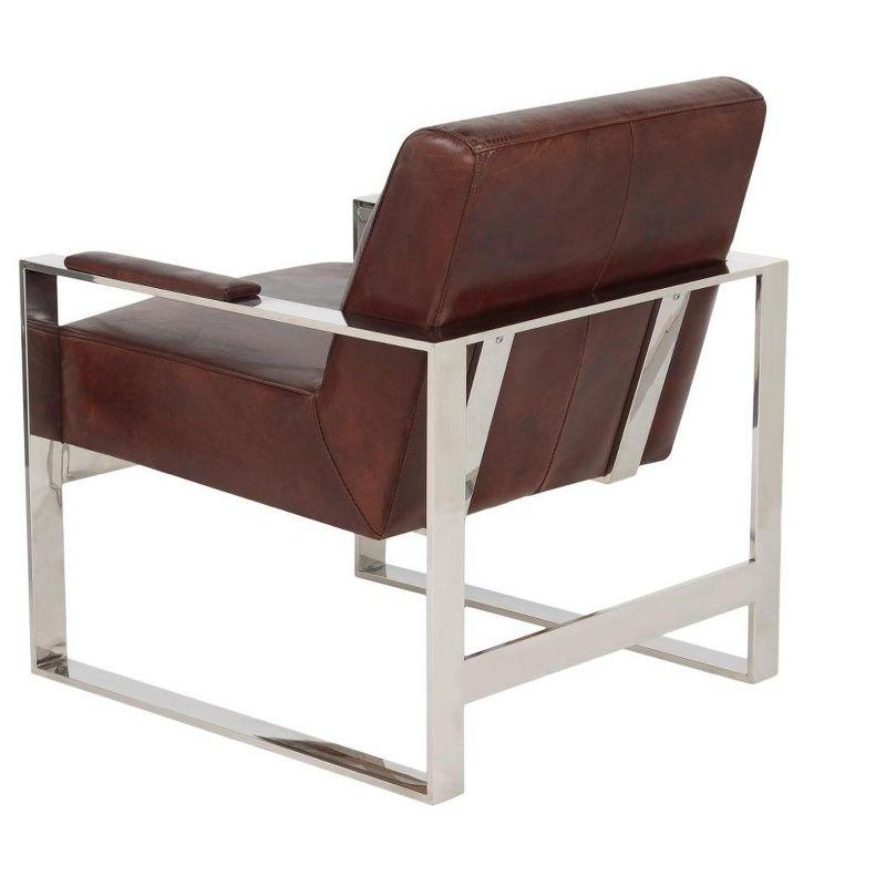 Parkgate Occassional Chair - KNT5010A - Brown/Silver - Safavieh Couture