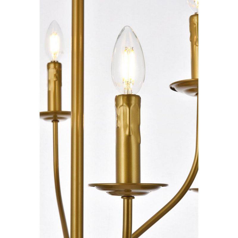 Elegant Lighting Westley 6 lights pendant in brass