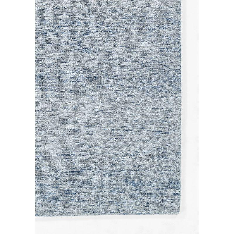 Light Blue Hand-Tufted Wool Rectangular Accent Rug 2' x 3'