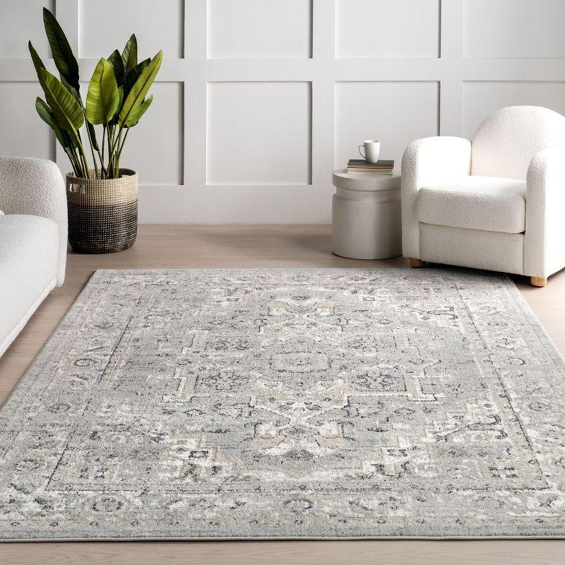 Nuloom Gena Distressed Transitional Medallion Indoor Area Rug