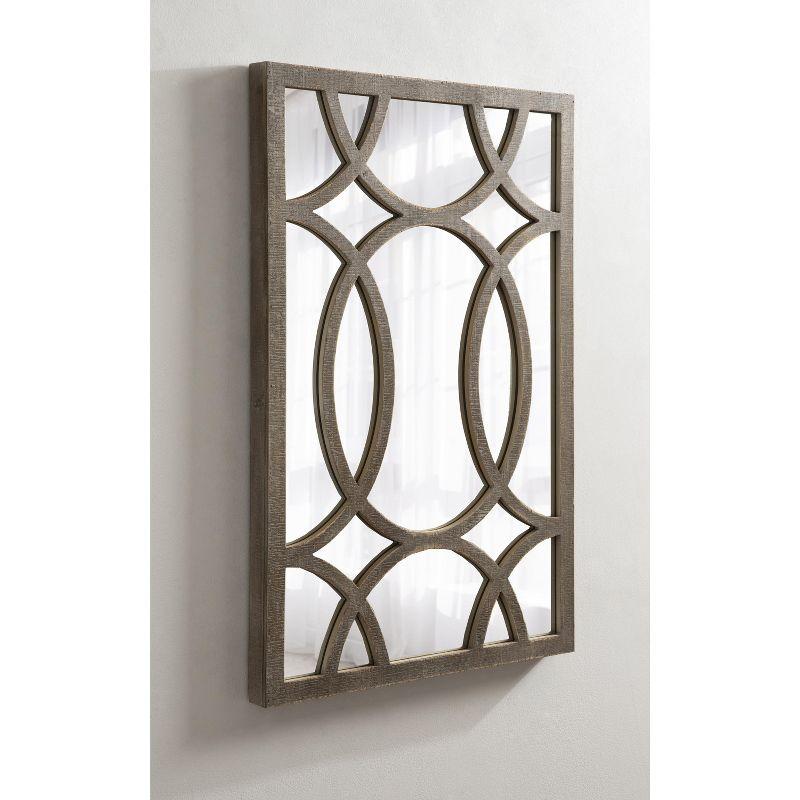Kate and Laurel Tolland Wood Panel Wall Mirror, 24x36, Rustic Brown