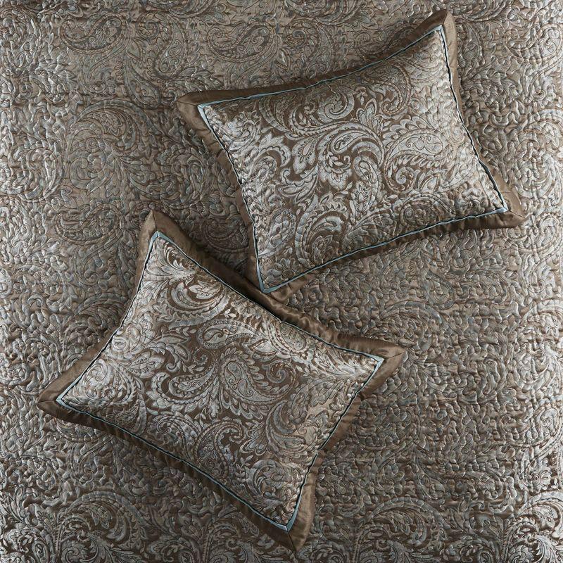 Madison Park Aubrey 5 Piece Jacquard Bedspread Set with Throw Pillows