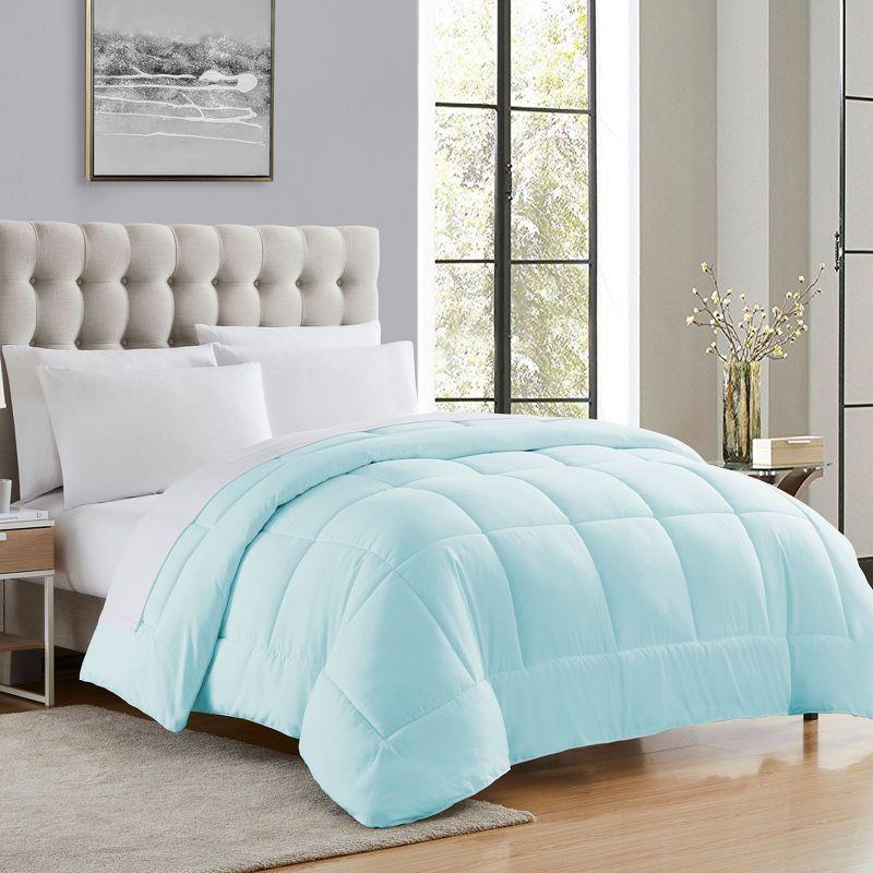 Down Alternative All-Season Comforter by Sweet Home Collection® - King, Light Blue
