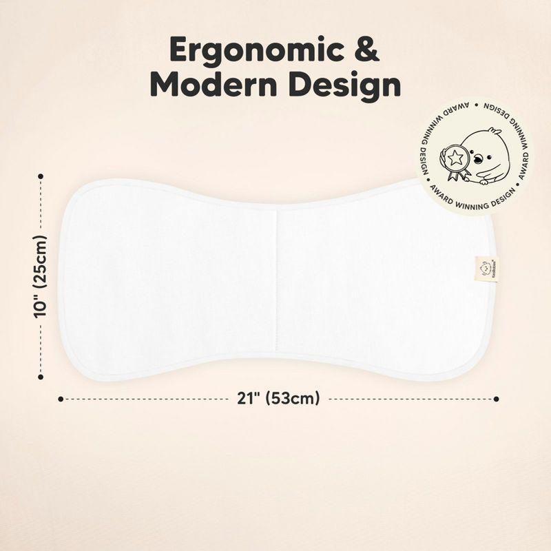 KeaBabies 5pk Urban Baby Burp Cloths, Organic Burping Cloth for Babies, Burp Rags for Baby Girls, Boys  (Soft White)