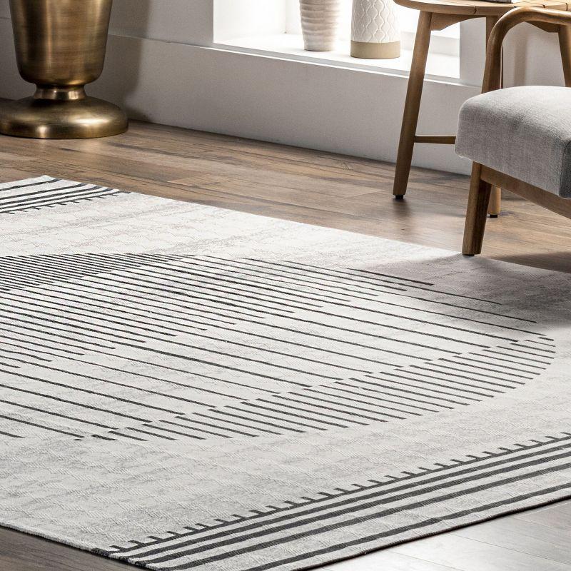 Nuloom Modern Sun Pet Friendly Machine Washable Area Rug, 8' x 10', Light Beige